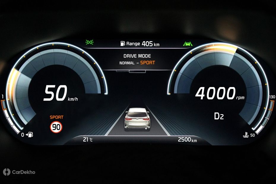 Digital instrument cluster for an upcoming Kia model (outside India)