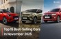 15 Best-selling Cars In November 2025, Tata Nexon, Maruti Dz... 15 Best-selling Cars In November 2025, Tata Nexon, Maruti Dz...