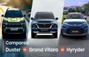 2026 Renault Duster vs Maruti Grand Vitara/Toyota Urban Cruiser Hyryder: Key Specifications Compared