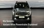 2026 Kia Sorento Variant-Wise Powertrain Options Explained