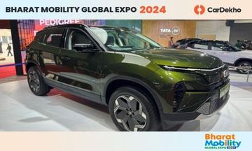 2024 Bharat Mobility Expo: Check Out The Emerald Green Tata Harrier EV Concept In These 5 Images