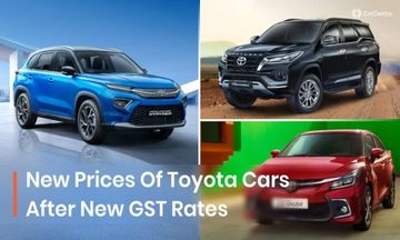 Toyota Cars New Prices After GST Cut: Compare Old vs New Prices Here