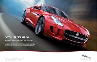 Jaguar Unveils 'Your Turn' Global Campaign to Launch F-Type