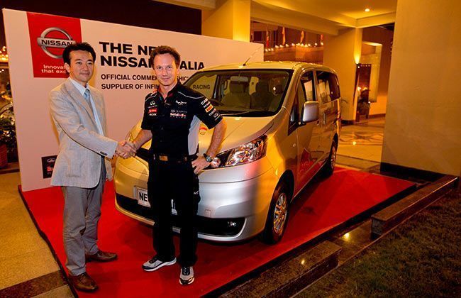 Nissan Evalia drove Infiniti Red Bull Racing Team at 2013 Indian Grand Prix