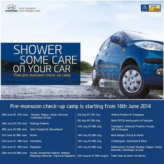 Hyundai brings Pre Monsoon car check up Hyundai brings Pre Monsoon car check up