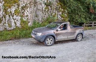 Renault Duster facelift features spotted in Dacia Duster pick-up test mule!