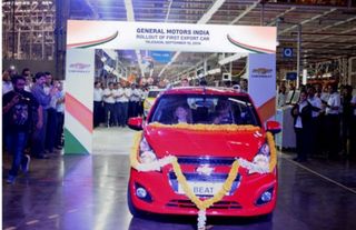 First GM export car rolls out of Indian plant