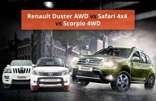 Renault Duster AWD takes on Safari 4x4 and Scorpio 4WD Renault Duster AWD takes on Safari 4x4 and Scorpio 4WD