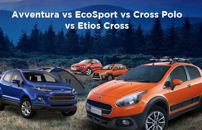 Fiat Avventura vs Ford EcoSport vs VW Cross Polo vs Toyota Etios Cross
