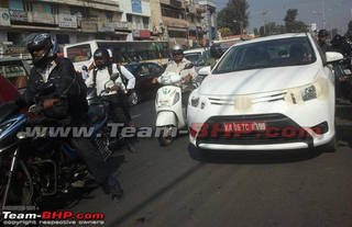 Toyota's New C Segment Car Vios Spied During Its Test Runs in Bangalore