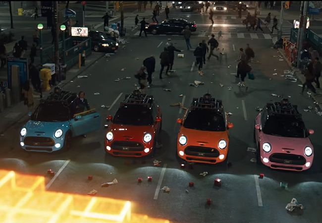 Mini Cooper S Makes the Pac-Man Ghost in the Upcoming Movie - Pixel Featuring Adam Sandler!