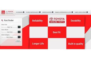 టొయోటా భారతదేశం వారు జెన్యూన్ స్పేర్ పార్ట్స్ యొక్క ఆన్లైన్ అమ్మకాలను ప్రవేశ పెడుతున్నారు