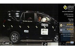 ASEAN-NCAP சோதனையின் முடிவில் இன்னோவா கிரிஸ்டாவிற்கு 4 நட்சத்திர அந்தஸ்து