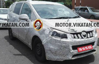 Spied: Mahindra's Upcoming MPV To Challenge Innova Crysta Spied: Mahindra's Upcoming MPV To Challenge Innova Crysta