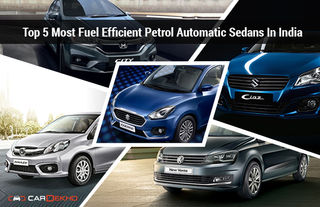 Top 5 Most Fuel Efficient Petrol Automatic Sedans In India