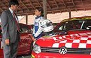 Vishnu Prasad Wins 1st Race in Round 2 of Volkswagen-JK Tyre Polo Cup 