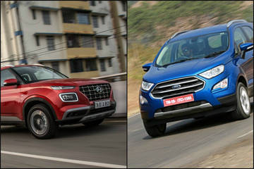 Hyundai Venue vs Ford EcoSport: Petrol-Automatic Performance & Mileage Compared Hyundai Venue vs Ford EcoSport: Petrol-Automatic Performance & Mileage Compared