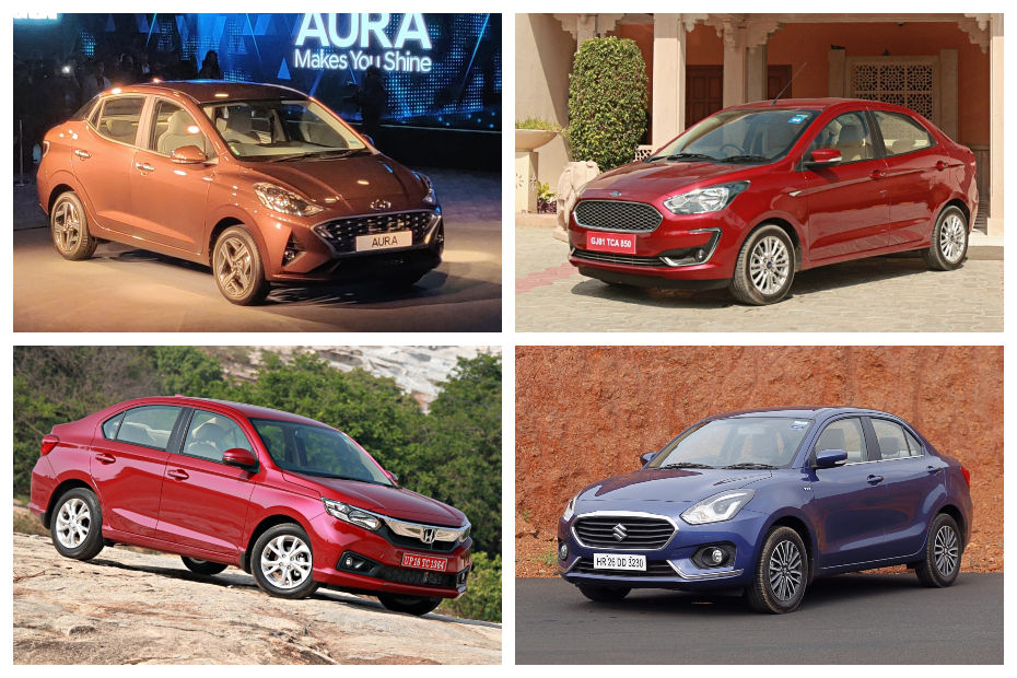 Hyundai Aura vs Maruti Dzire vs Honda Amaze vs Ford Aspire vs Hyundai Xcent: Price Comparison