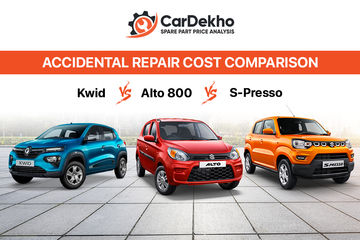 Kwid Vs Alto Vs S-Presso Accidental Repair Cost Comparison: CarDekho Spare Part Price Analysis