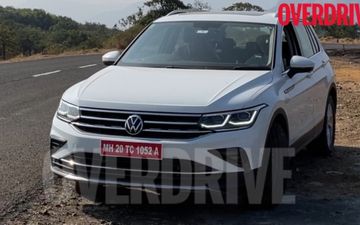 Citroen C5-rivalling 2021 Volkswagen Tiguan Facelift Spied In India Ahead Of Launch This Year