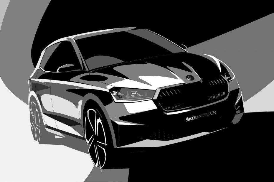 These Teaser Sketches Give A Glimpse Of How The Fourth-gen Skoda Fabia Will Look Like