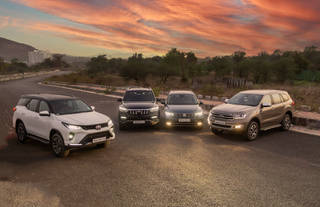 Blinding Lights: Toyota Fortuner Legender vs Ford Endeavour vs Mahindra Alturas G4 vs VW Tiguan AllSpace: Headlamp Performance Compared