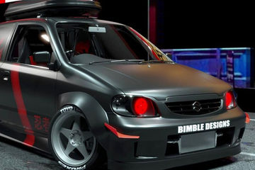 This Modified Maruti Alto With Gull-wing Doors And Red Demon Eye Headlamps Looks Absolutely Menacing