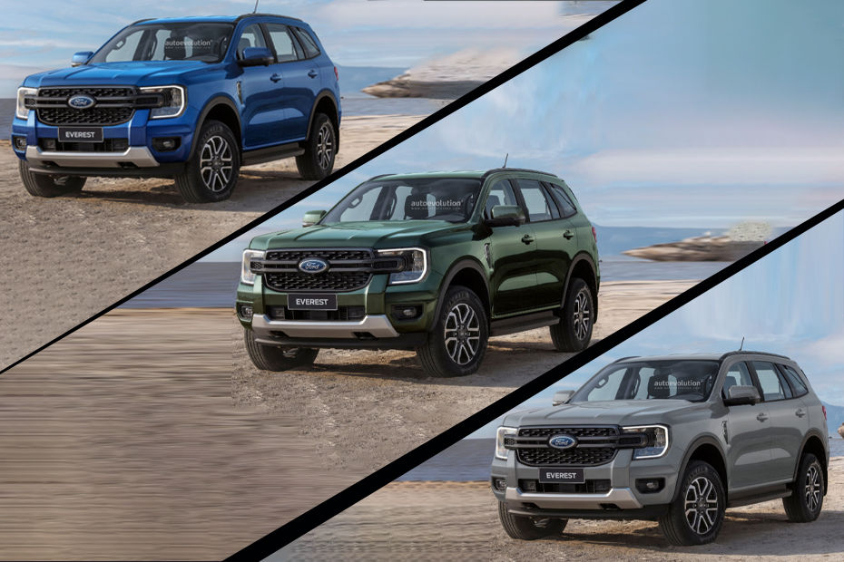 New Ford Ranger-based Endeavour SUV Rendered In Different Colours
