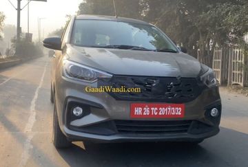 2022 Maruti Ertiga Spied Uncamouflaged; To Get Minor Cosmetic Upgrades And New Features