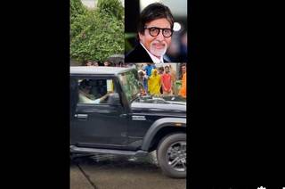 A Pair Of Icons: Amitabh Bachchan Seen Driving A Mahindra Thar