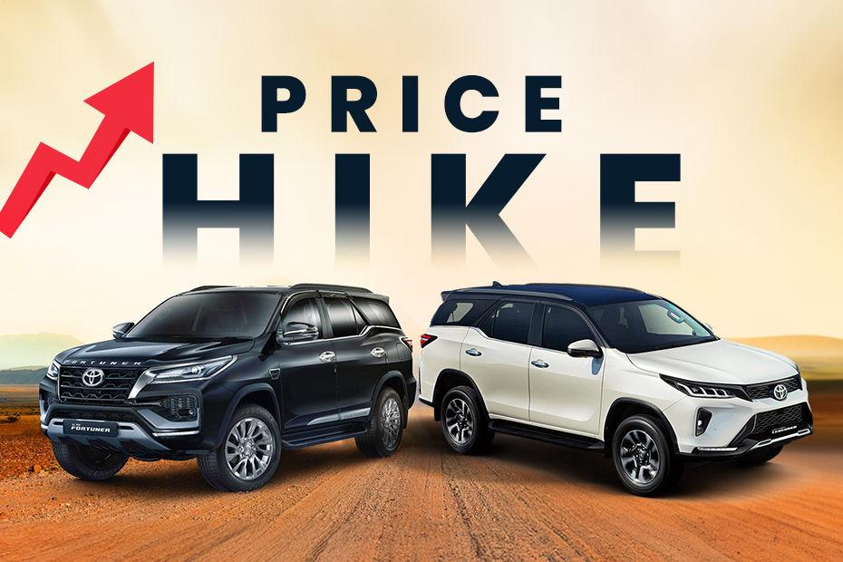 Toyota Fortuner and Toyota Fortuner Legender's Prices Hiked By Up to Rs 70,000