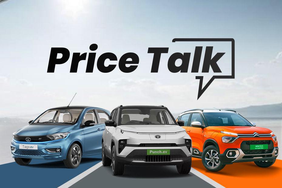 Tata Punch EV vs Citroen eC3 vs Tata Tiago EV vs MG Comet EV: Price Comparison