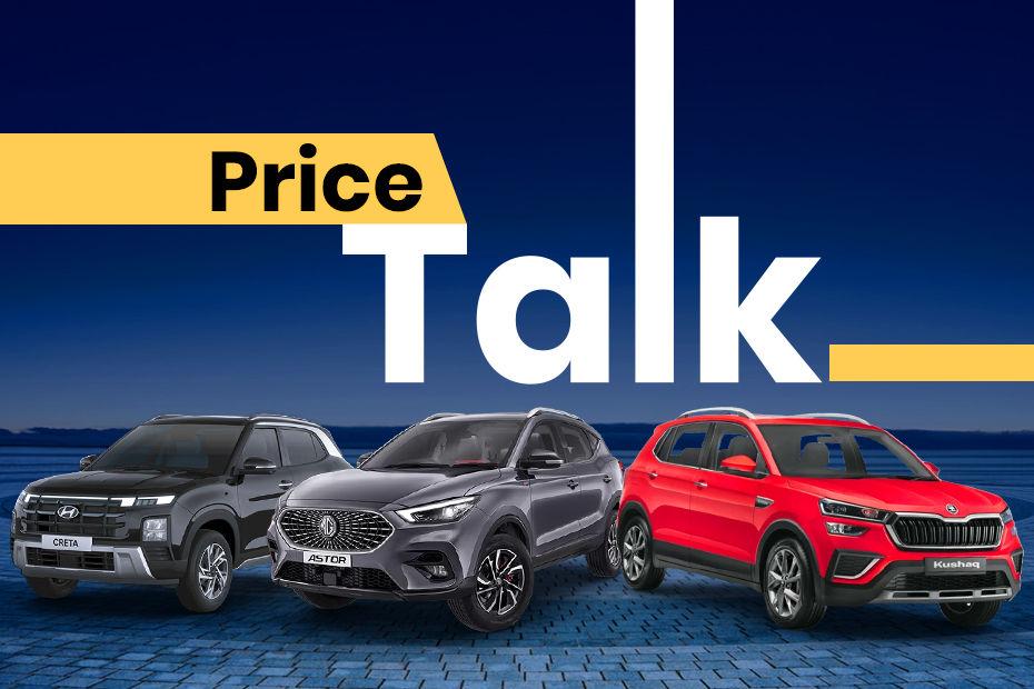 New Hyundai Creta vs Skoda Kushaq vs Volkswagen Taigun vs MG Astor: Price Comparison