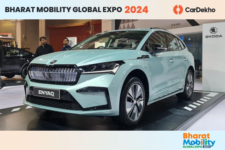 2024 Bharat Mobility Expo: Skoda Enyaq iV Electric SUV Showcased