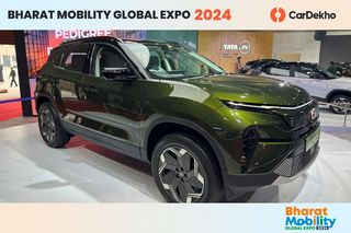 2024 Bharat Mobility Expo: Check Out The Emerald Green Tata Harrier EV Concept In These 5 Images