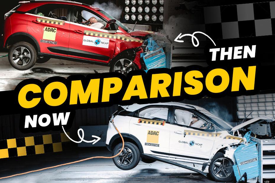 Tata Nexon Global NCAP Crash Test Comparison: Then vs Now