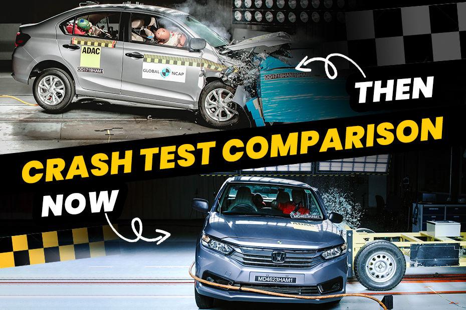 Honda Amaze ಗ್ಲೋಬಲ್ NCAP ಕ್ರ್ಯಾಶ್ ಟೆಸ್ಟ್ ಹೋಲಿಕೆ: ಮೊದಲು vs ಈಗ 