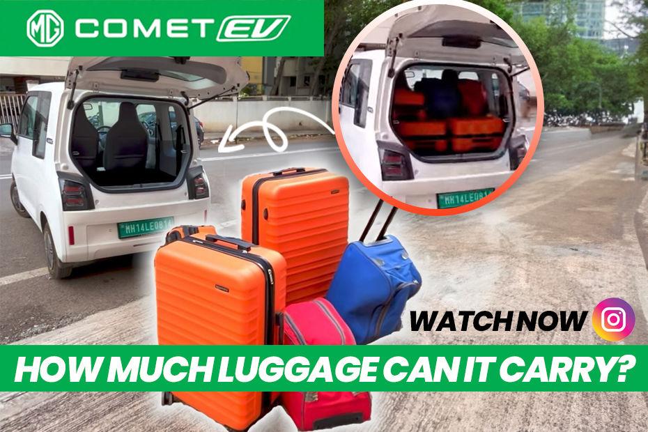 Watch: MG Comet EV Can Carry 5 Bags In The Back