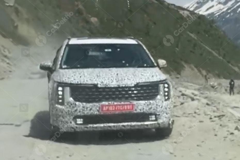 New-Generation Kia Carnival Spied Testing Again, This Time In Hilly Terrain