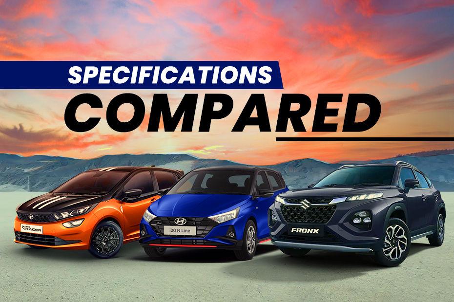 Tata Altroz Racer vs Hyundai i20 N Line vs Maruti Fronx: Specifications Comparison
