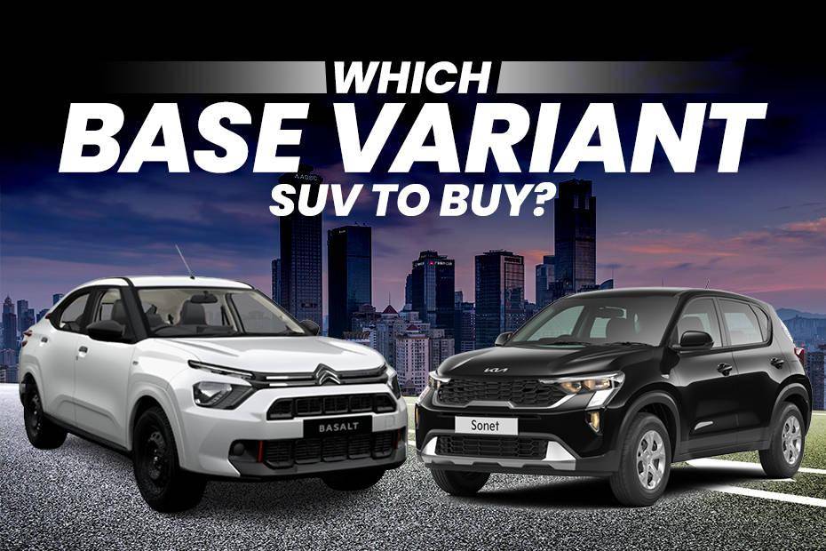 Citroen Basalt You vs Kia Sonet HTE: Which Base Variant To Buy?