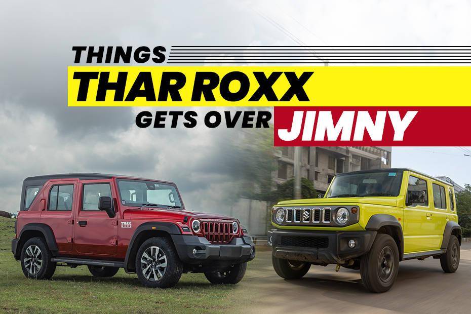 10 Things The 5 Door Mahindra Thar Roxx Offers Over The Maruti Jimny