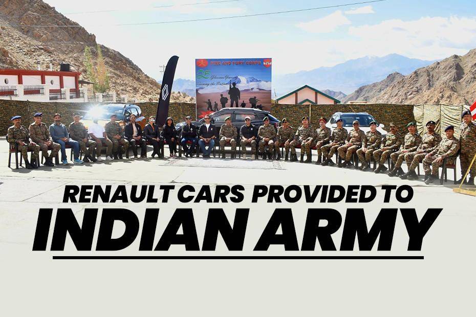 Renault India Gifts Kwid, Kiger, And Triber To The Indian Army's 14 Corps Northern Command Unit