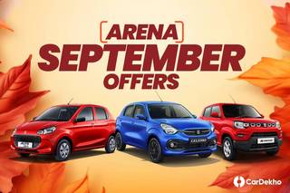 Discounts Of Up To Rs 62,100 Offered On Maruti Arena Cars This September