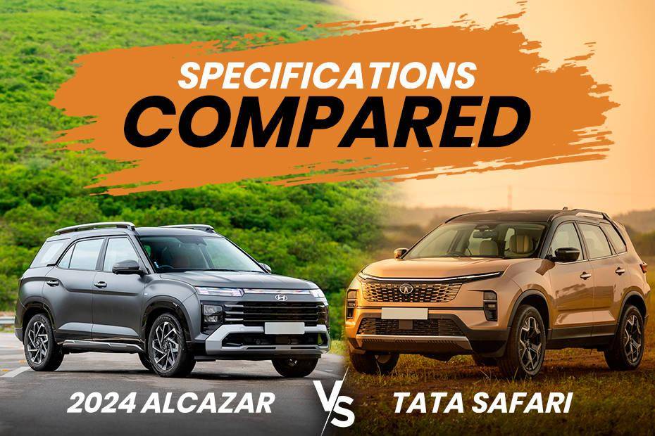 Hyundai Alcazar Facelift vs Tata Safari: స్పెసిఫికేషన్ల ప��ోలికలు