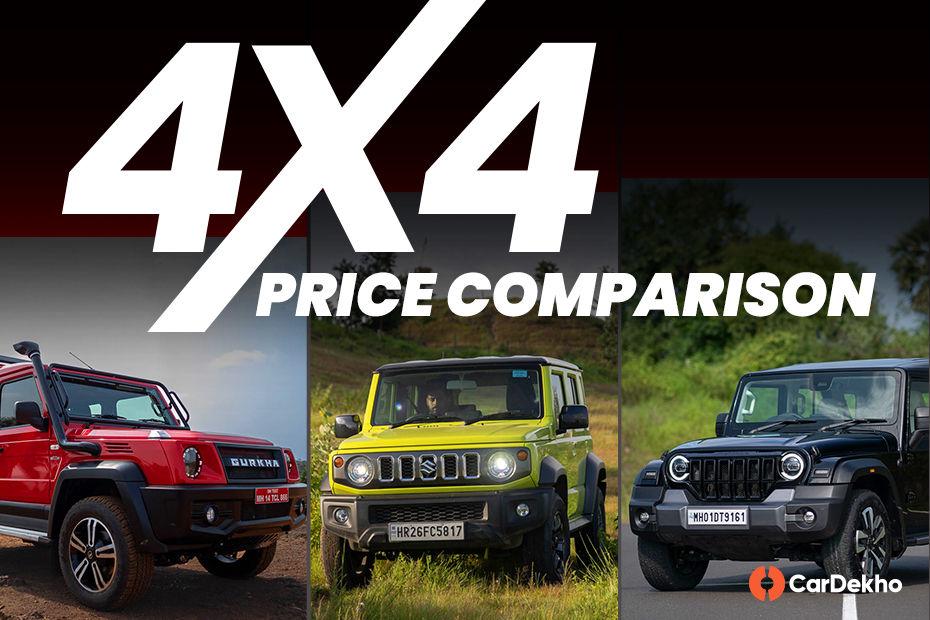 Mahindra Thar Roxx vs Maruti Jimny vs Force Gurkha 5-door: Prices Of 4x4 Variants Compared Mahindra Thar Roxx vs Maruti Jimny vs Force Gurkha 5-door: Prices Of 4x4 Variants Compared