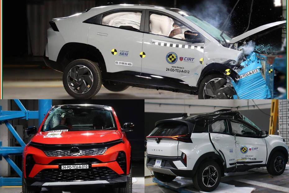 Tata Nexon, Tata Curvv, കൂടാതെ ഭാരത് NCAP പരീക്ഷിച്ച Tata Curvv EV ക്രാഷ്, ഇവ മൂന്ന�ും 5-സ്റ്റാർ റേറ്റിംഗ് നേടി!