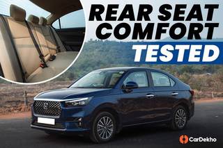 New Honda Amaze Rear Seat Comfort Tested