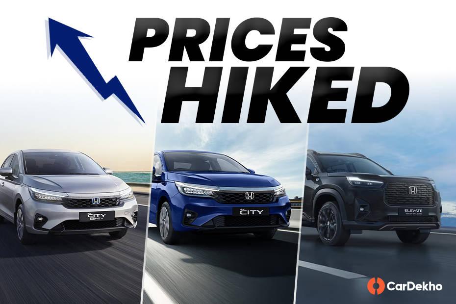 Honda City, City Hybrid ಮತ್ತು Elevate ಕಾರುಗಳ ಬೆಲೆಯಲ್ಲಿ 20,000 ರೂ.ವರೆಗೆ ಏರಿಕೆ Honda City, City Hybrid ಮತ್ತು Elevate ಕಾರುಗಳ ಬೆಲೆಯಲ್ಲಿ 20,000 ರೂ.ವರೆಗೆ ಏರಿಕೆ
