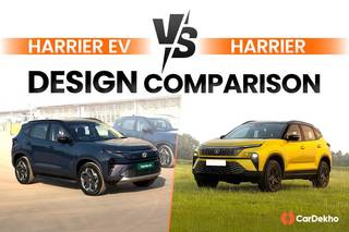 Here’s How Different The Tata Harrier EV Looks In Comparison To The Tata Harrier ICE In Real-life Images